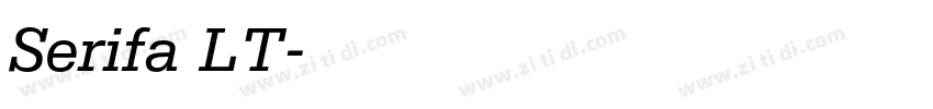 Serifa LT字体转换